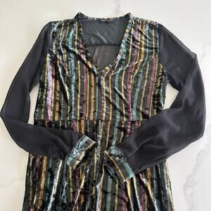 Romeo + Juliet 
Crushed Velvet Dress with Sheer Back and Incredible Detail